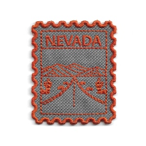 Nevada Briefmarken-Abzeichen – Gesticktes Reise-Andenken – Retro-Porto-Bügelbild