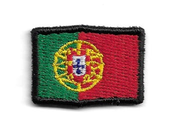 Portugal Mini Flag Patch - Small Atlantic Coast Travel Iron-On Embroidered Badge