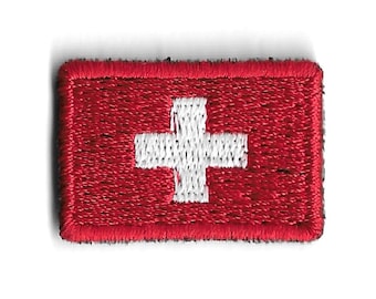 Die Schweiz Mini Flagge Patch – Gesticktes Nationales Banner Aufnäher