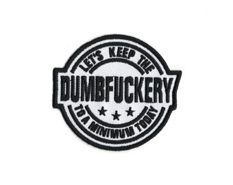 Grappige sarcastische werkpatch - badge tot een minimum beperken