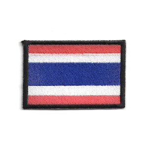 Thailand Flag Patch – Medium Embroidered Badge – Travel Souvenir – Iron-On Patch