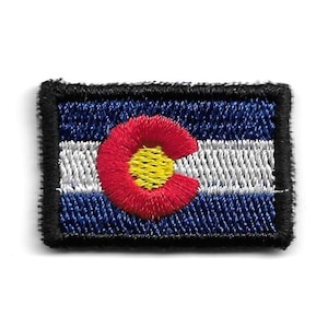 Mini Colorado State Flag  Embroidered EUA Patch Iron on Badge