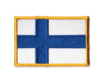Finland Flag Patch – Embroidered Nordic Travel Souvenir – Iron-On Medium Flag Badge