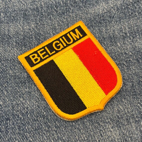 Belgium Flag Patch Embroidered Iron-on Badge DIY Applique