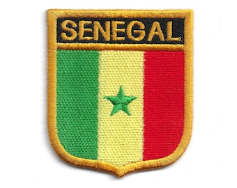 Senegal Flag Shield Patch – Embroidered Africa Badge – Dakar Souvenir Gift – Travel Emblem – Iron-On Patch