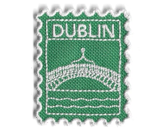 Dublin Stamp Patch - Ha'penny Bridge Travel Iron-On Embroidered Badge