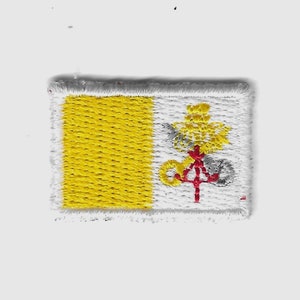 Vatican Mini Flag Patch – Embroidered Country Banner – Travel Souvenir Gift – Iron-On Patch