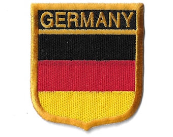 Deutschland Flagge Schild Aufnäher – Aufnäher, Souvenir, Nationales Emblem, zum Aufbügeln