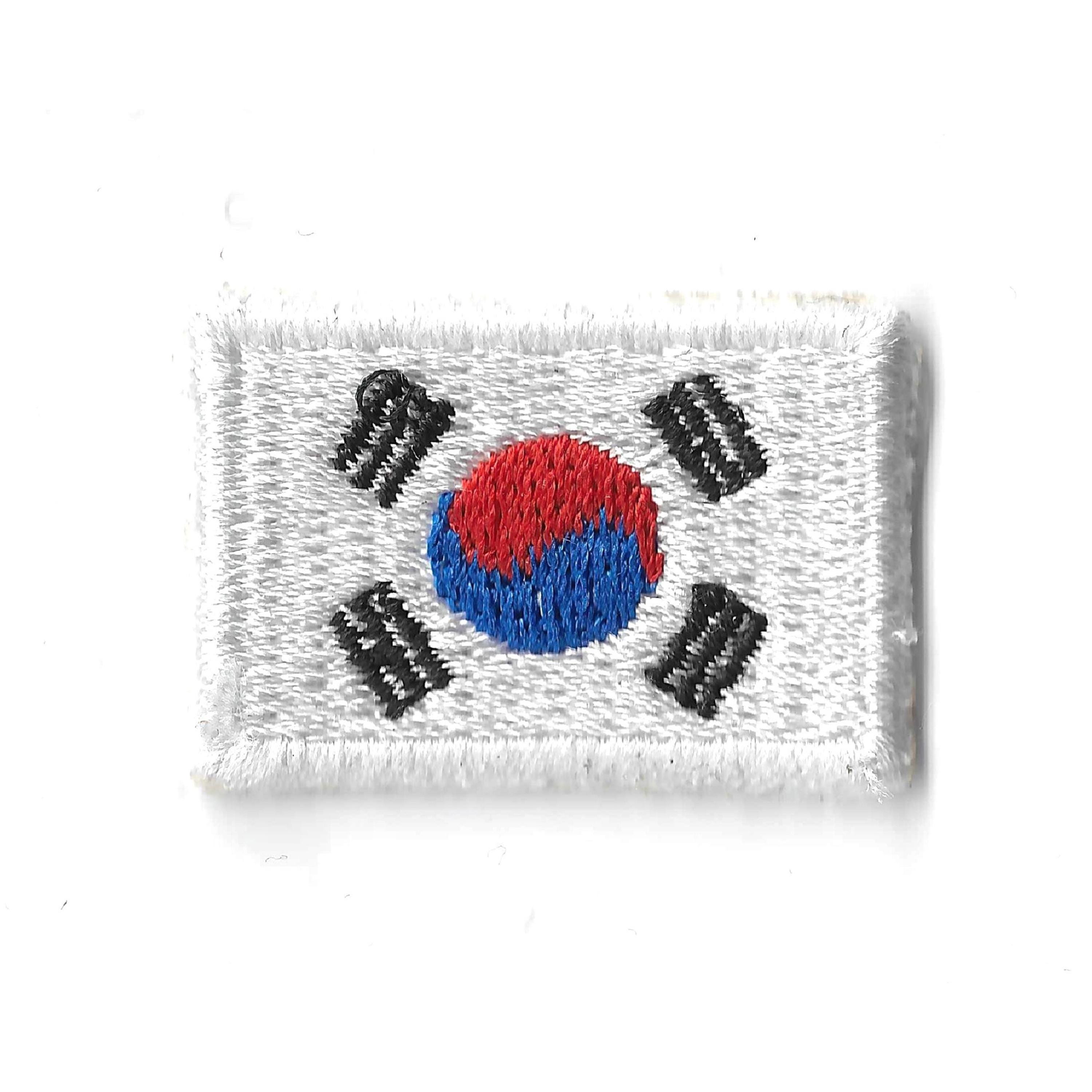 Ecusson A Coudre Ecusson Pays Patch Cor&eacute;e Du Sud Brod&eacute; - 7x4.5cm - Polyester - &Agrave; Coudre Patch Ecusson Pays Du Monde Ecusson Crs