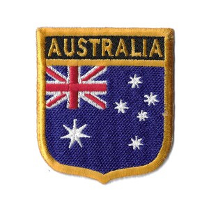 Australia Shield Flag Patch - Outback Travel Iron-On Embroidered Badge