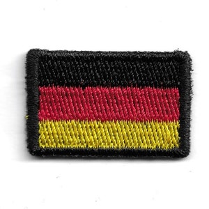 Germany Mini Flag Patch – Embroidered National Banner – Travel Souvenir Gift / Iron-On Patch