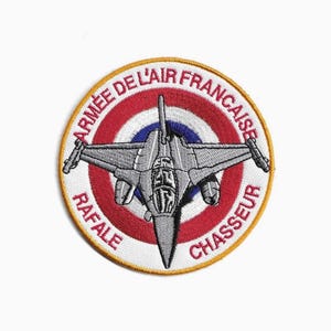 Armée de L'Air et de L'Espace、Rafale Chasseur、ミリタリー、空軍、フランセーズ - パッチ刺繍アイロン接着