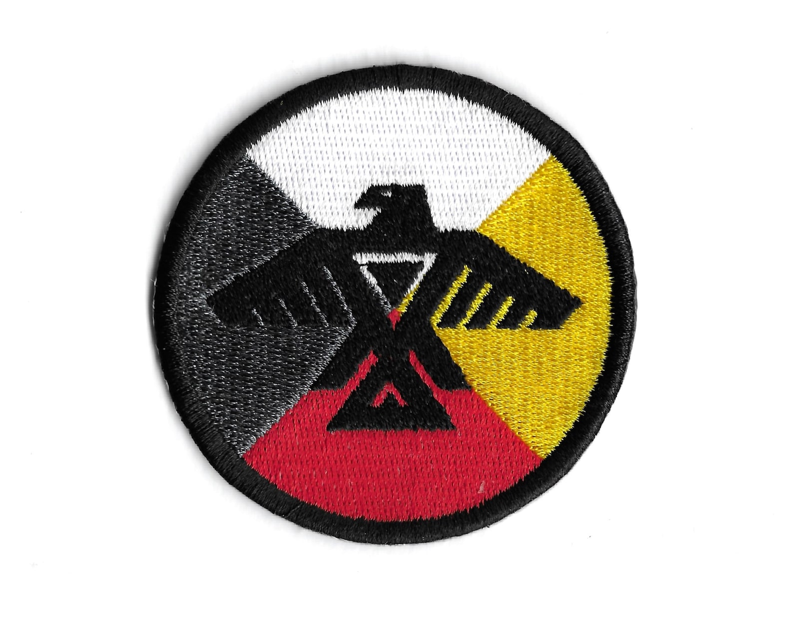 Medicine Wheel Thunderbird Patch Embroidered Four Directions Etsy UK