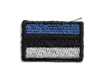 Estonia Mini Flag Patch - Small Baltic Travel Iron-On Embroidered Badge