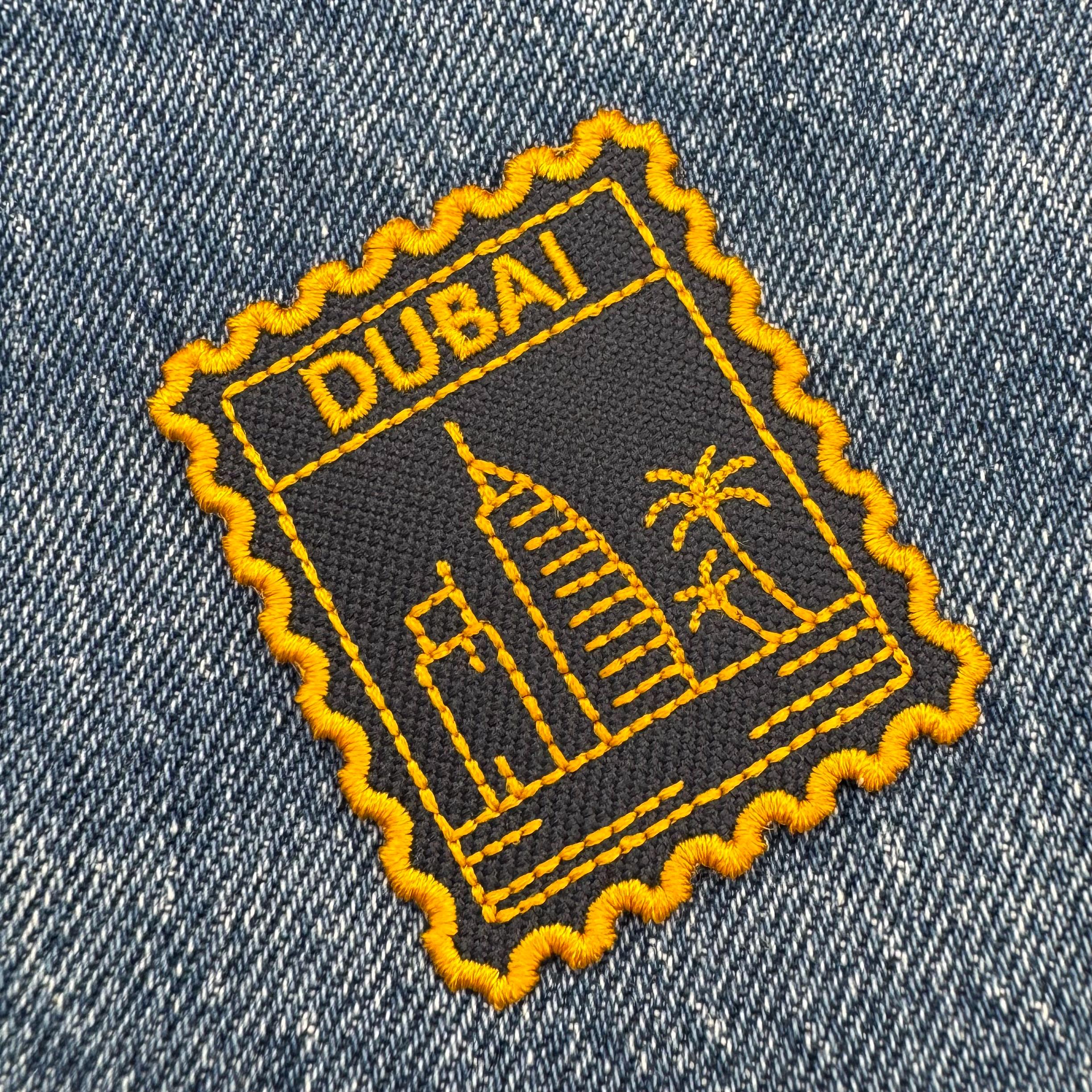 Dubai Stamp Patch - Burj Al Arab Travel Iron-on Embroidered Badge - Etsy