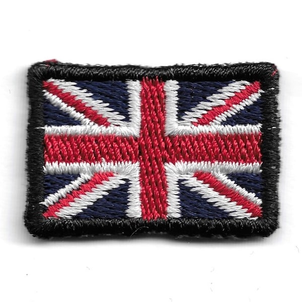 Mini United Kingdom Flag Iron-On Patch, British Badge, UK Country iron on