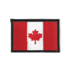 Canada Flag Patch – Medium Embroidered Badge – Travel Souvenir Gift – Maple Leaf Emblem – Iron-On Patch