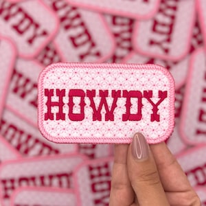 Howdy - Western Patch Cowgirl Embroidery Cowboy,  Iron On