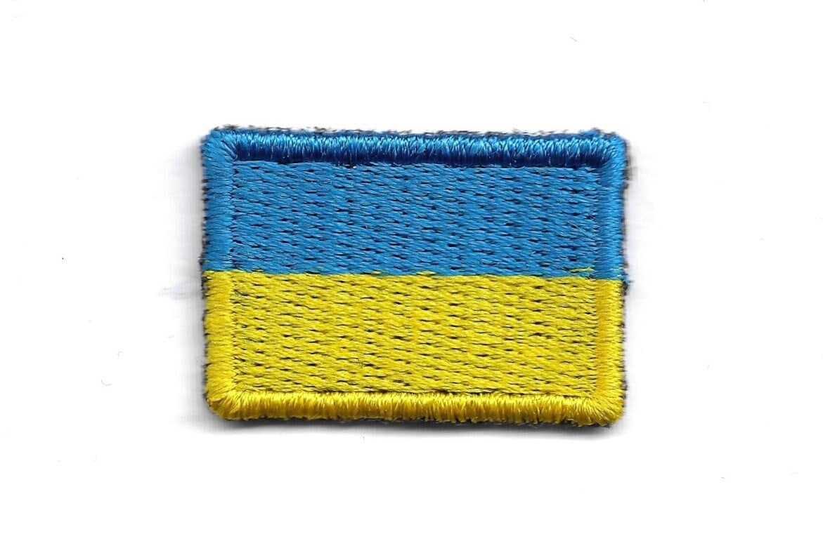 Ukraine Mini Flaggen Aufnäher – Gesticktes Nationalbanner – Souvenir Geschenk zum Aufbügeln