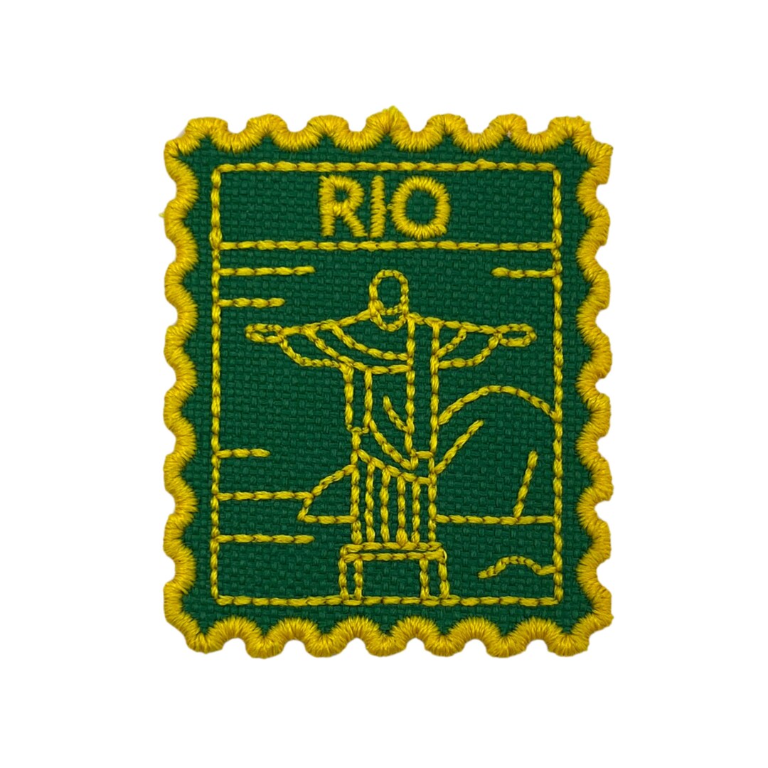 Hq Rio Patch Rio De Janeiro Stamp Patch – Embroidered City Travel Souvenir – Retro ...