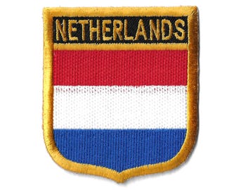 Écusson du drapeau des Pays-Bas - Badge brodé - Cadeau souvenir de voyage - Emblème national / écusson thermocollant