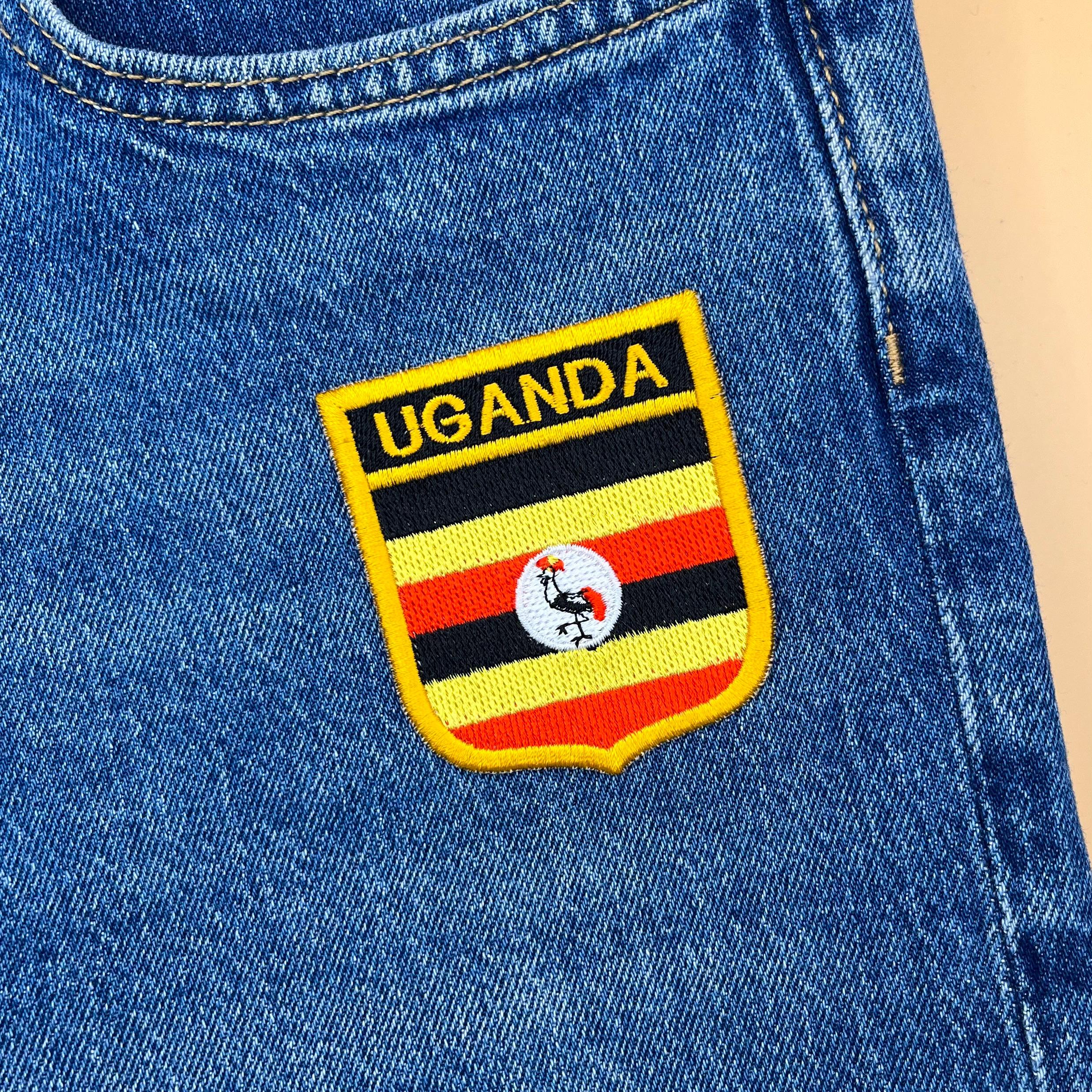 thumbnail image 2 of Uganda Flag Embroidered Iron-On Patch - African Souvenir Emblem By Cypress Collectibles (New) 2 of 6
