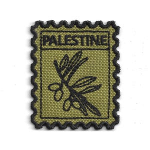 Palestina Frimärkesmärke - Olivkvist Rese Stryk-På Broderad Märke - Mellanöstern Souvenir