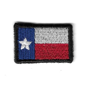 Texas Mini Flag Patch – Embroidered State Banner – Travel Souvenir Gift / Iron-On Patch