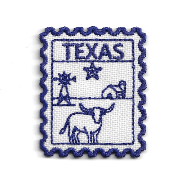 Texas Stämpelmärke - Ökenlandskap Resor Stryk-på Broderat Märke