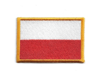 Poland Flag Patch – Medium Embroidered Badge – Travel Souvenir Gift – Polish Pride – Iron-On Patch