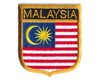 Maleisië nationale vlag geborduurd opstrijkbare Patch Naai
