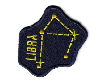 Parche bordado del zodiaco Libra, constelación del signo zodiacal para planchar