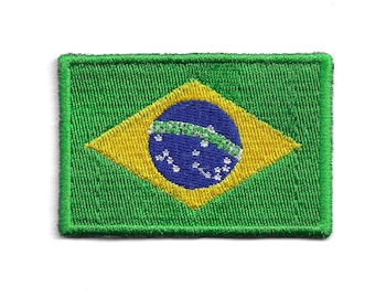 ブラジル国旗 アイロンプリント 布用 洗濯機で洗える ブラジル国旗