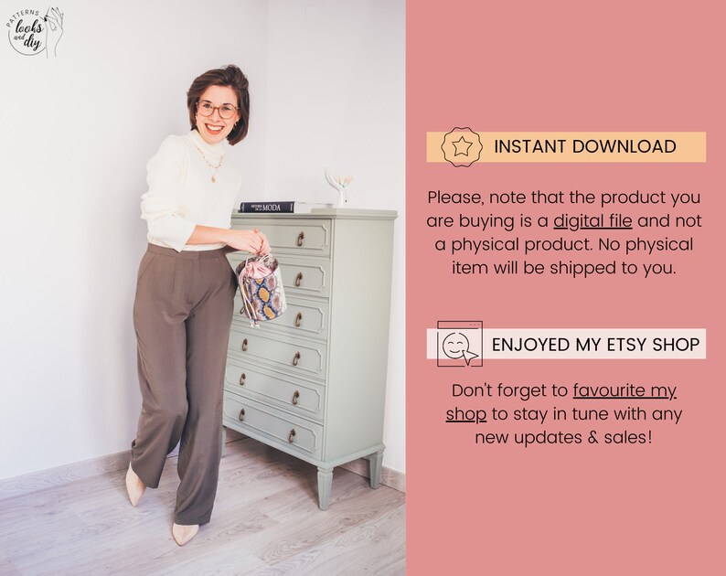 If you are looking for a comfortable, versatile and stylish pants pattern, the Fortuna trouser pattern is for you. Learn how to sew a pair of easy pants with this women’s high waisted trousers pattern pdf with wide leg, fly and pockets.