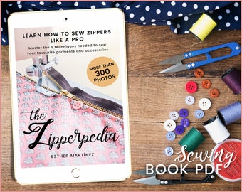 Sewing book pdf | Beginner sewing ebook | Sewing guide pdf | Seamstress gift | Learn to sew zippers like a pro with this sewing manual