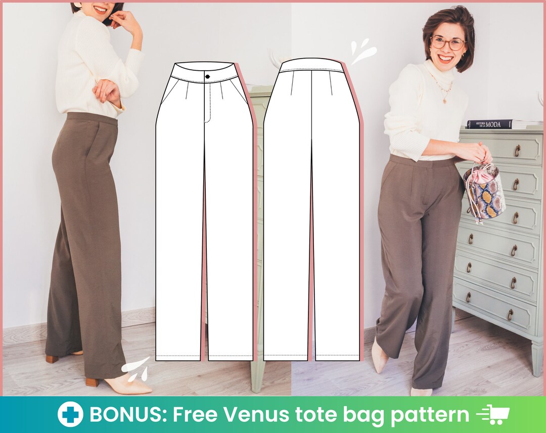 High Waisted Pants Pattern Learn How to Sew a Pair of Easy - Etsy
