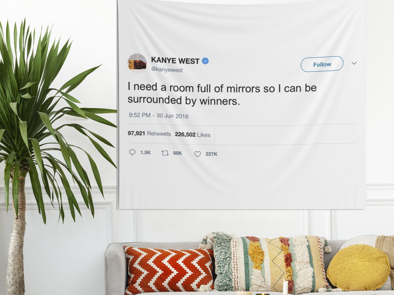 Kanye Tweet Tapestry Kanye West Wall Tapestry College Dorm Etsy