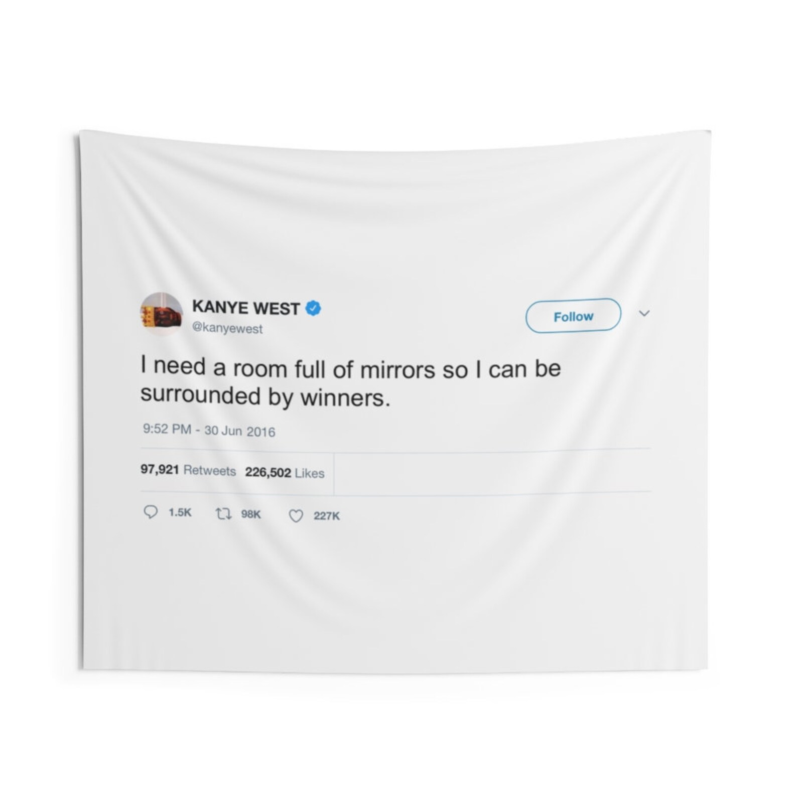 Kanye Tweet Tapestry Kanye West Wall Tapestry College Dorm Etsy