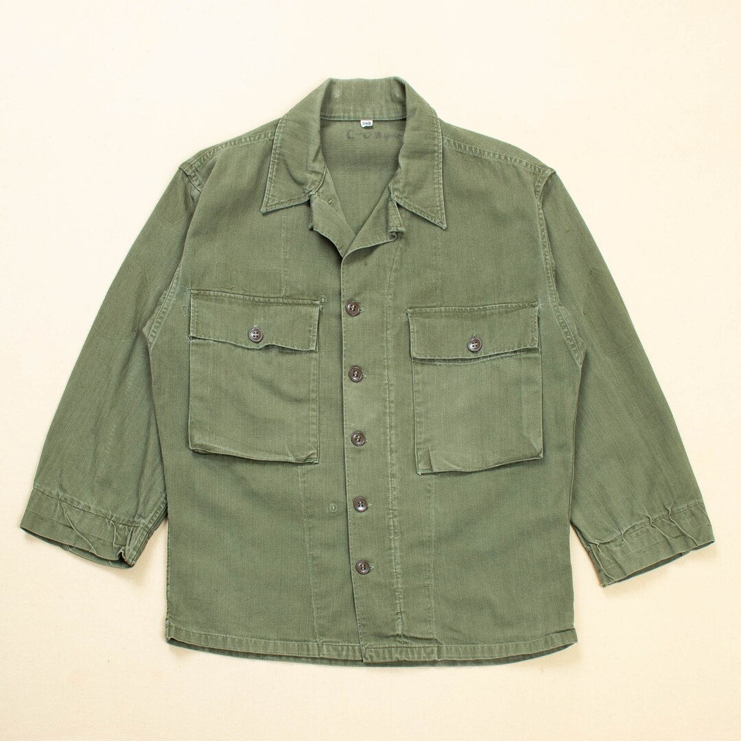 40s Jacket 40s WW2 Vintage '45D' HBT Jacket Large - Etsy