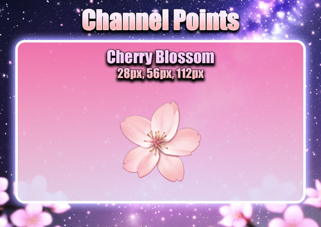 Cherry Blossom Channel Points / Twitch Points / Streaming / Emote