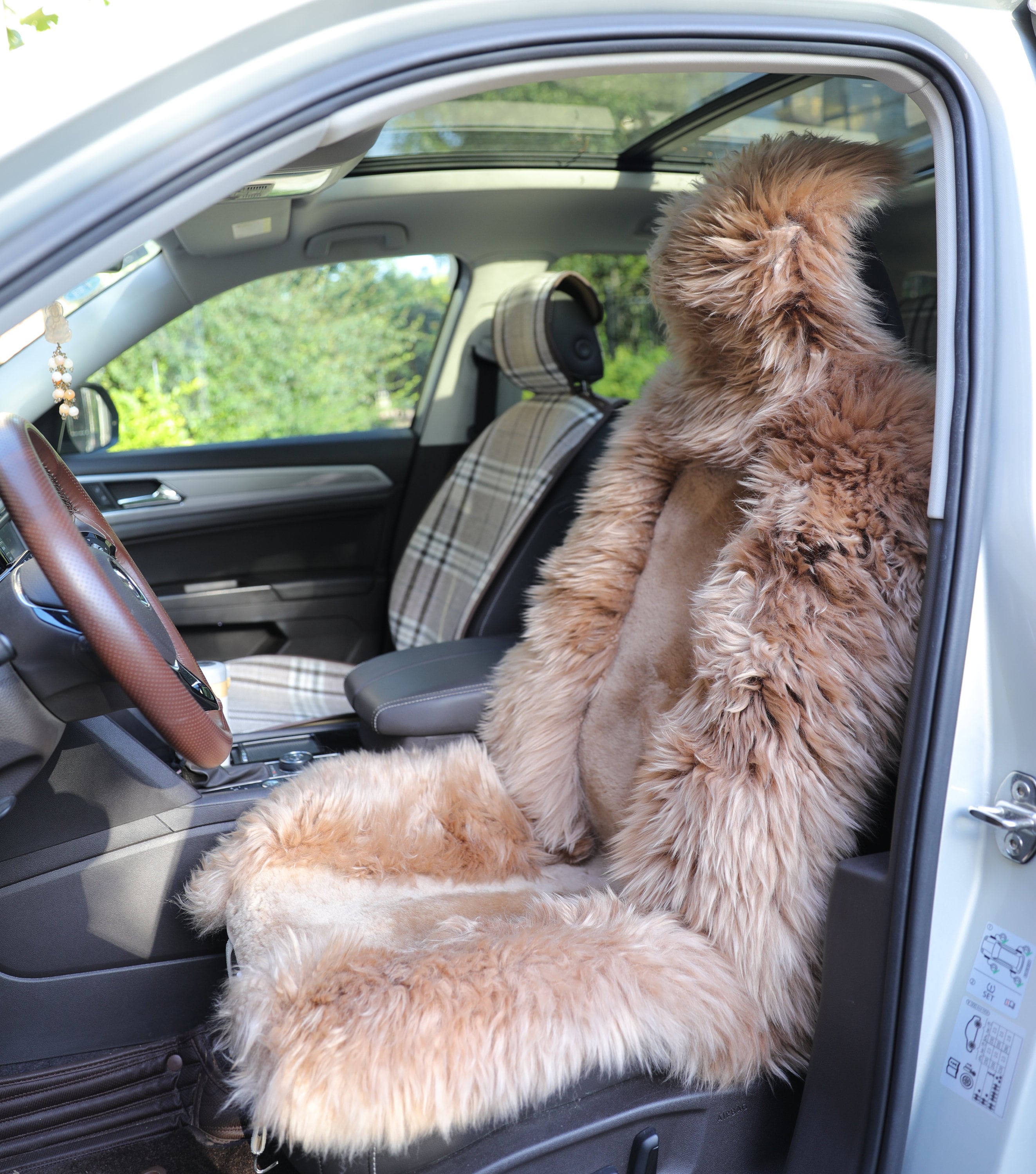 Sheepskin Car Seat Cover 45x22inch Universal Genuine Sheepskin