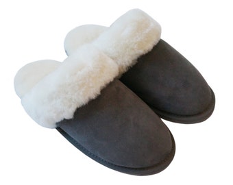 Premium Sheepskin Slippers - Closed Toe Style Unisex