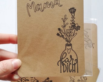 personalisierbare Muttertagskarte | Geschenk zum Muttertag | Geschenk für Mama | Geschenk für Oma