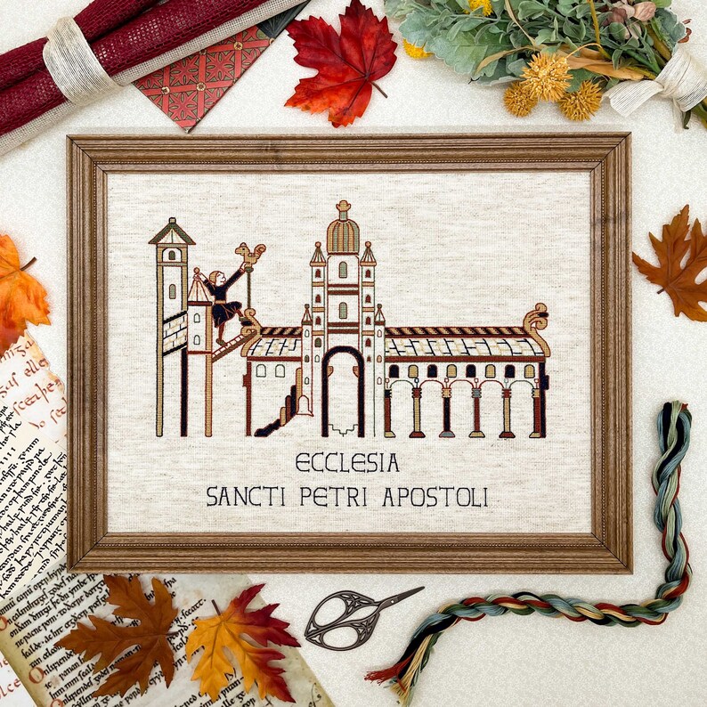 Bayeux Tapestry Westminster Abbey Cross Stitch Pattern PDF Instant