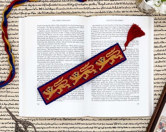 House of Plantagenet Bookmark Cross Stitch Pattern | PDF Instant Download | Gift for Lovers of History, Royal Family & Medieval Heraldry