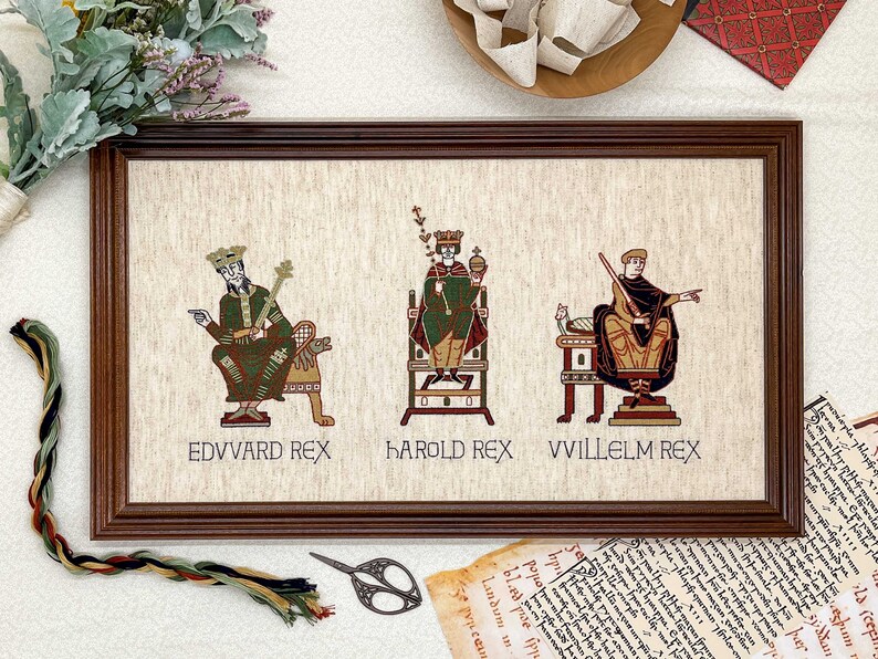Bayeux Tapestry Cross Stitch Pattern Three Kings of 1066 Etsy