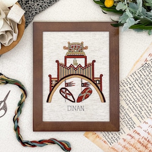 Bayeux Tapestry Cross Stitch Pattern: Fortification of Dinan, Brittany | PDF Instant Download | For Fans of Medieval France & Art History