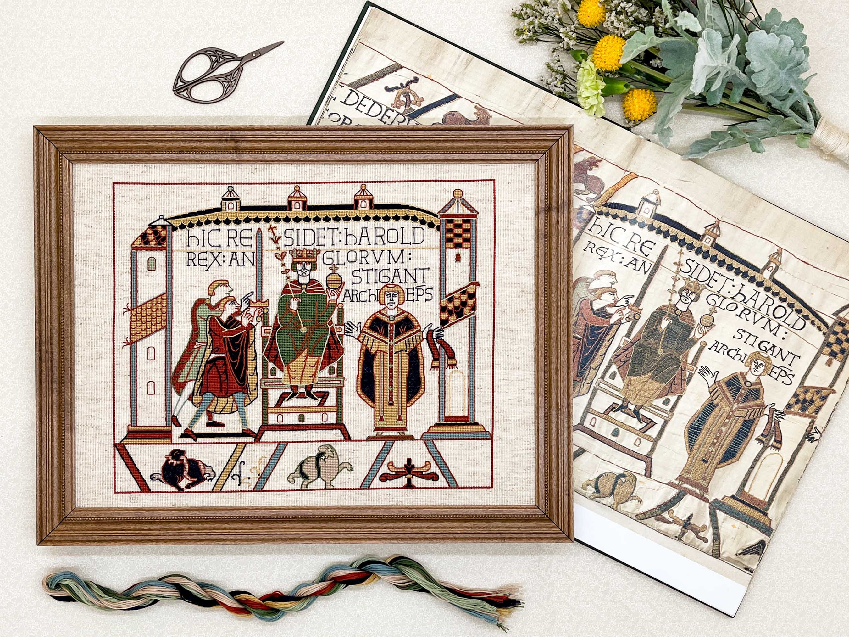 Bayeux Tapestry Cross Stitch Pattern Harold Enthroned PDF Etsy