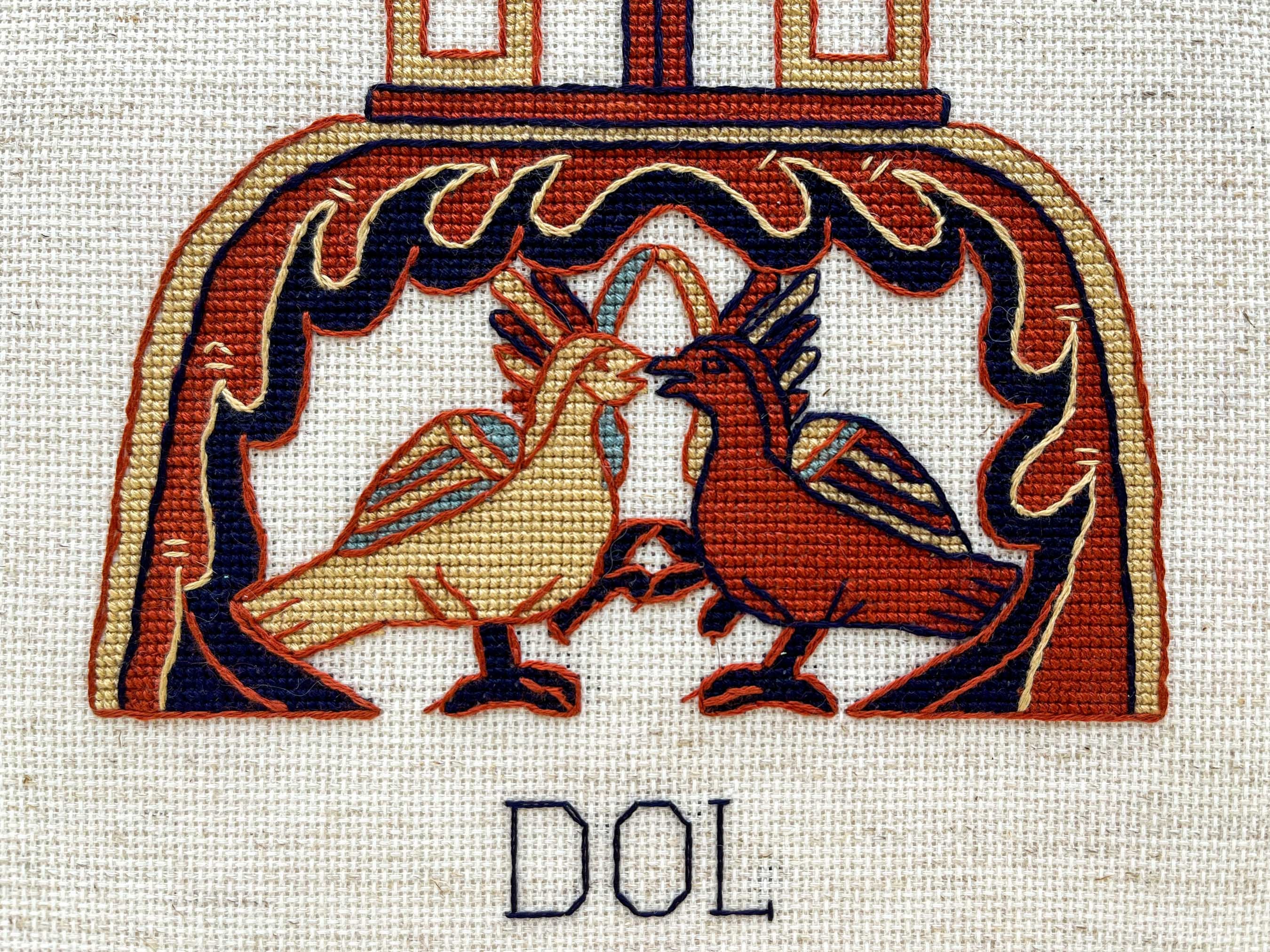 Bayeux Tapestry Cross Stitch Pattern Fortification of Dol in Brittany PDF Instant Download for