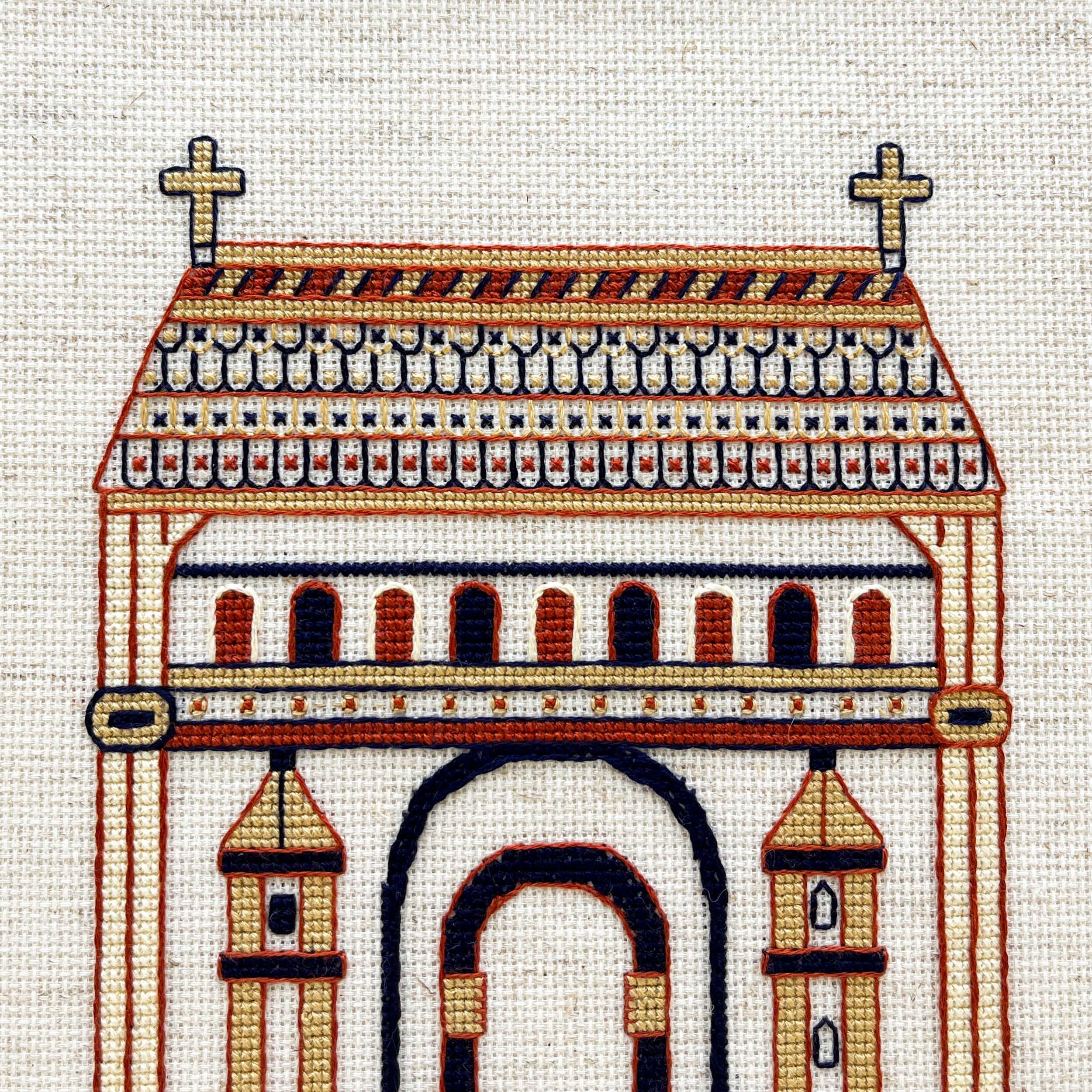 Bayeux Tapestry Cross Stitch Pattern Bosham Church PDF Instant Download for Lovers of Medieval